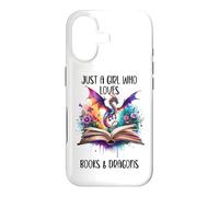 Carcasa para iPhone 17 Just a Girl Who Loves Dragons and Books Fantasy Book Dragon
