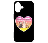 Carcasa para iPhone 17 Just A Girl Who Loves Ferrets Cute Owner Pet Lover Womens