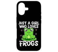 Carcasa para iPhone 17 Just A Girl Who Loves Frogs Divertido Disfraz de Rana