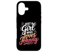 Carcasa para iPhone 17 Just A Girl Who Loves Johnny T-Shirt Cute John Johnny