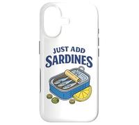 Carcasa para iPhone 17 Just Add Sardines Funny Seafood Lover Retro Fish Tin Humor