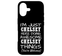Carcasa para iPhone 17 Just Chelsey Here Doing Chelsey Things Nombre
