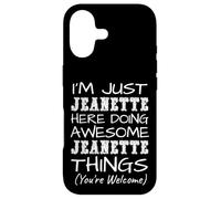 Carcasa para iPhone 17 Just Jeanette Here Doing Jeanette Things Nombre