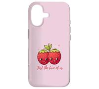 Carcasa para iPhone 17 Just The Two of Us Cute Pink Kawaii Strawberry para Mujer