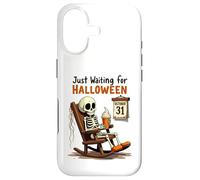 Carcasa para iPhone 17 Just Waiting For Halloween Skeleton Drink
