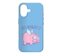 Carcasa para iPhone 17 Just Wingin' It Derpy Flying Pig