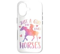 Carcasa para iPhone 17 Justo una Chica Que ama a los Caballos Acuarela Caballo Western Rider