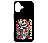 Carcasa para iPhone 17 Karaoke Musica Bar Cantante Flores Micrófono Karaoke