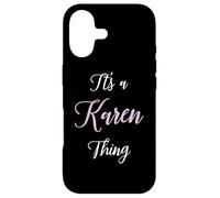 Carcasa para iPhone 17 Karen Nombre Personalizado Mujer Linda Rosa Niña Novia Esposa