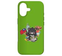 Carcasa para iPhone 17 Kawaii Hot Pot Boba Bear Taiwan Flag Travel