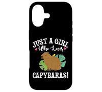 Carcasa para iPhone 17 Kawaii Kids Womens Just A Girl Who Loves Capybaras Lover