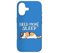 Carcasa para iPhone 17 Kawaii Need More Sleep Calico Cat Lover