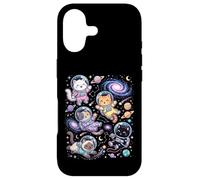 Carcasa para iPhone 17 Kawaii Space Cats Astronauta Galaxia Estrellas Planetas