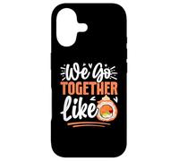 Carcasa para iPhone 17 Kawaii Sushi Lover Valentine's Day We Go Together Like Sushi