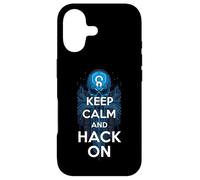 Carcasa para iPhone 17 Keep Calm and Hack On Hacker Skull Circuit Board