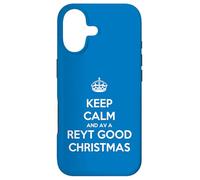 Carcasa para iPhone 17 Keep Calm and Have A Reyt Good Christmas - Corona con Texto en inglés