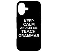 Carcasa para iPhone 17 Keep Calm and Let Me Teach Gramática Maestro Humor