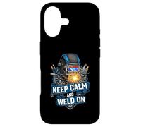 Carcasa para iPhone 17 Keep Calm and Weld On Funny Welder Metalworking