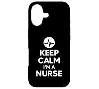 Carcasa para iPhone 17 Keep Calm I'm A Nurse Diseño audaz y Minimalista para la Vida hospitalaria