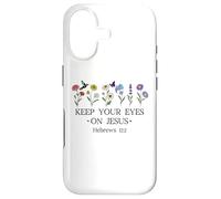 Carcasa para iPhone 17 Keep Your Eyes on Jesus Christian Bible Verse Hebrews 12:2