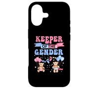 Carcasa para iPhone 17 Keeper of The Gender Reveal Baby Bear Globos Rosa O Azul
