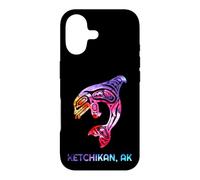 Carcasa para iPhone 17 Ketchikan Alaska SE Nativo Americano Indio Orca Asesino Ballena