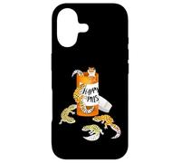 Carcasa para iPhone 17 Kids Boys Girls Reptile Happy Pills Leopard Gecko Lover
