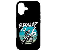 Carcasa para iPhone 17 Kids Braaap Im 6 Dirt Bike 6th Birthday Bday Motocross Boys