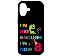 Carcasa para iPhone 17 Kids I'm Big Enough I'm 8 Now, Happy Birthday 8 Years Old