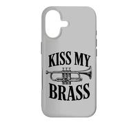 Carcasa para iPhone 17 Kiss My Brass Trompeta Juego de Palabras Divertido Banda de música Músico Juego de Palabras