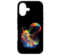 Carcasa para iPhone 17 Kitesurf Art Splash - Deporte Extremo Jinete y alas Coloridas