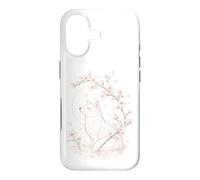 Carcasa para iPhone 17 Kitsune Fox Cherry Blossoms Meditación Zen Yoga Vida Mujeres