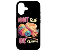 Carcasa para iPhone 17 Knit Fast, Die Warm Knitting Lover for Knitters