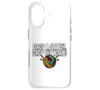 Carcasa para iPhone 17 Knitter Humor Drop A Stitch Drop The World