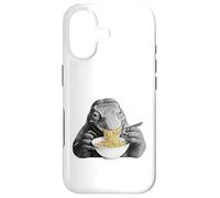 Carcasa para iPhone 17 Komodo Dragon Comiendo Fideos Ramen Divertido Amante de Reptiles