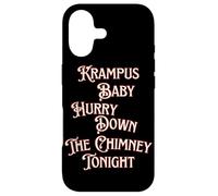 Carcasa para iPhone 17 Krampus Baby Date prisa por la Chimenea Esta Noche Humor Oscuro Navidad