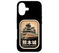 Carcasa para iPhone 17 Kumamoto Castillo Japón Retro Tren Vintage Japonés Kanji