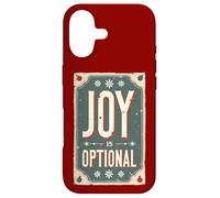 Carcasa para iPhone 17 La alegría es Opcional - Sarcasmo navideño Retro