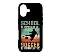 Carcasa para iPhone 17 La Escuela es Importante Pero el fútbol es un Jugador Importante