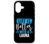Carcasa para iPhone 17 La Vida es Mejor con una Camiseta Laura Nombre Laura