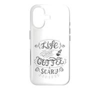Carcasa para iPhone 17 La Vida sin café da Miedo Cita Adicto a la cafeína Humor