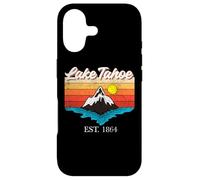 Carcasa para iPhone 17 Lago Tahoe Montaña Río Retro Atardecer USA Lake Tahoe