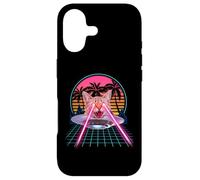 Carcasa para iPhone 17 Laser Cat Eyes Kitten UFO Retro 80s Funny Cats Lovers