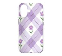 Carcasa para iPhone 17 Lavanda Púrpura Argyle Flores Floral Floral