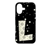 Carcasa para iPhone 17 Letra Celestial L Sol Luna Alfabeto Vintage