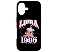 Carcasa para iPhone 17 Libra 1986 Zodiac Year Melanin Skin Afro Diva Rasgos