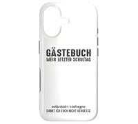Carcasa para iPhone 17 Libro de visitas Mi último día Escuela Graduación