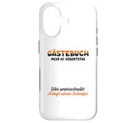 Carcasa para iPhone 17 Libro de visitas para Firmar 40 cumpleaños