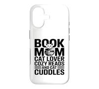 Carcasa para iPhone 17 Libro Mamá Amante De Gatos Lecturas Acogedoras Y Abrazos De