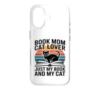 Carcasa para iPhone 17 Libro Mamá Gato Amante Solo Mi Libro Y Mi Gato